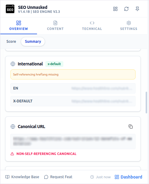 Hreflang & International SEO Screenshot